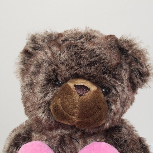 HugFun Brown Bear Valentine Heart XOXO Heart Pillow Stuffed Animal Plush - Picture 7 of 7